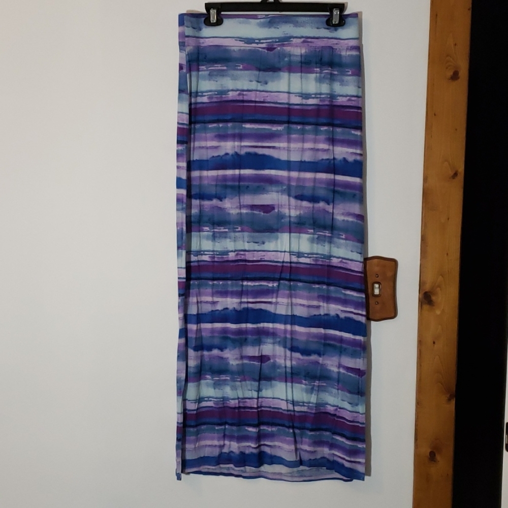 Purple and Blue tone Ana Maxi Skirt Size M